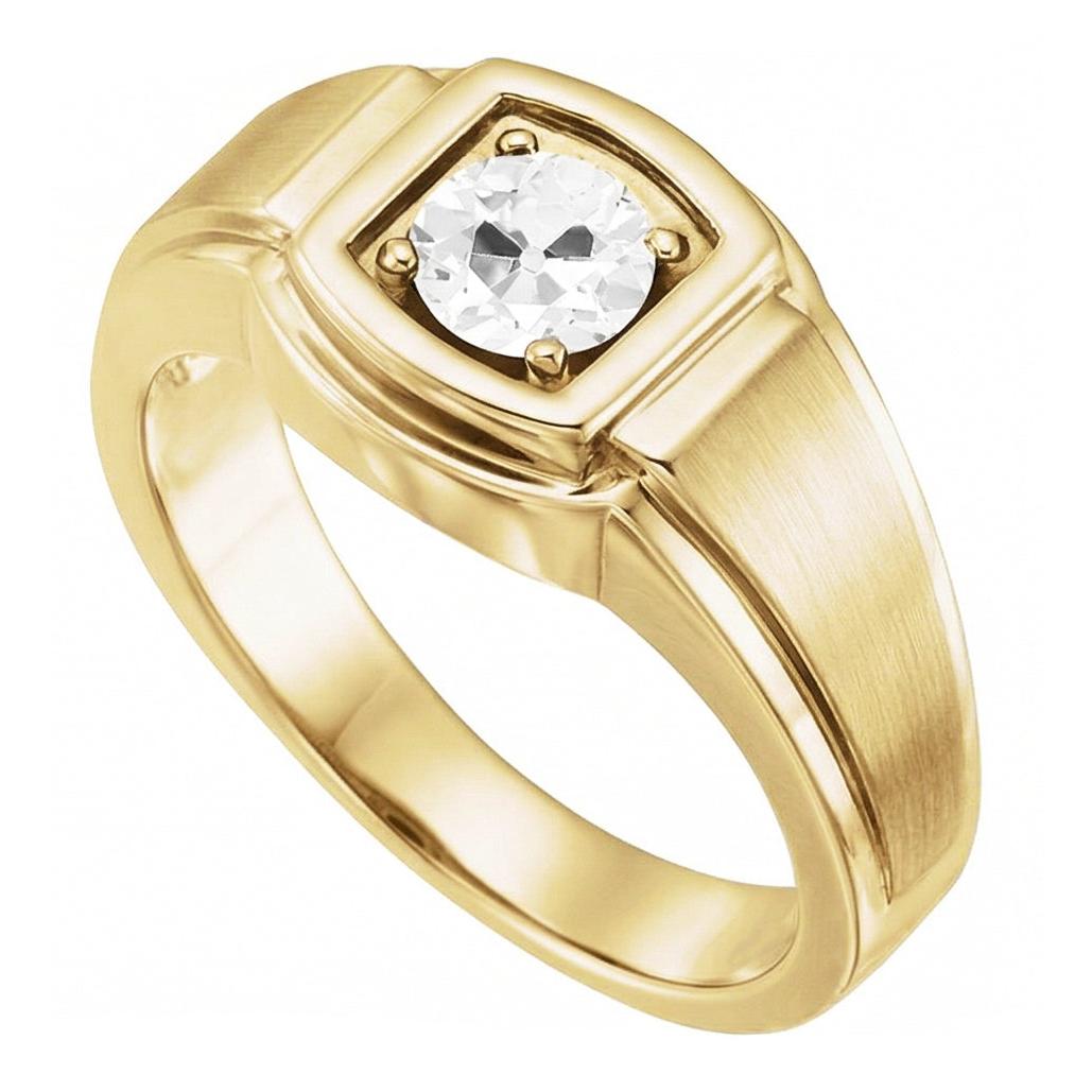 Maßgefertigter Solitär-Ring 1,50 Karat – Draufsicht
