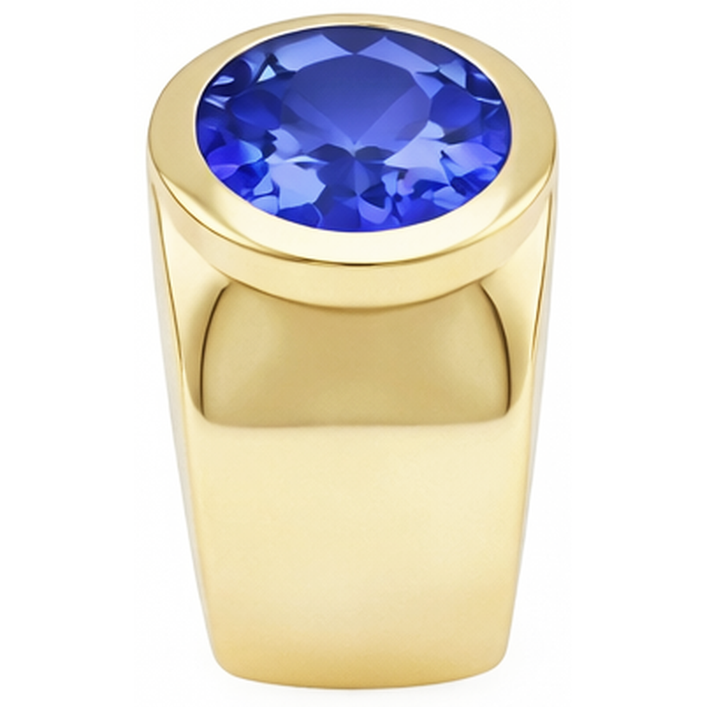 Solitaire Oval Tansanit 2 Karat Ring Edelsteinschmuck