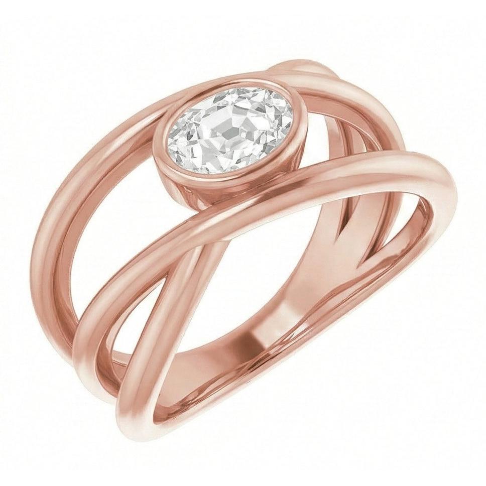 echter oval diamant 2.50Karat ring Detailansicht