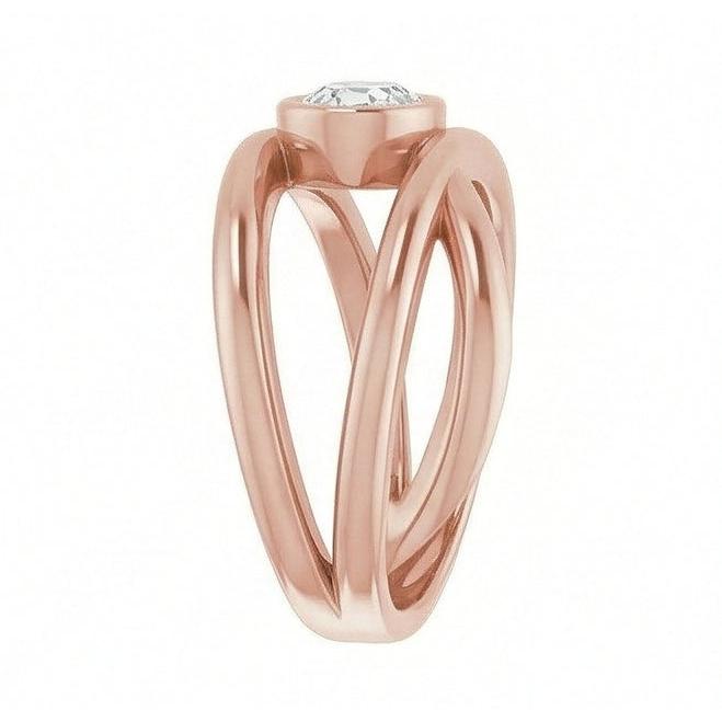 echter oval diamant 2.50Karat ring Draufsicht