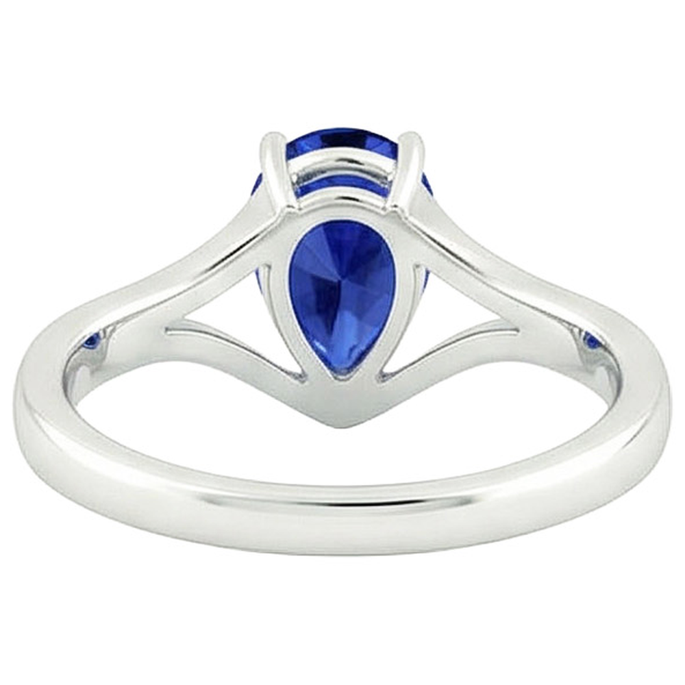 echter pear diamant 2.50Karat ring Detailansicht