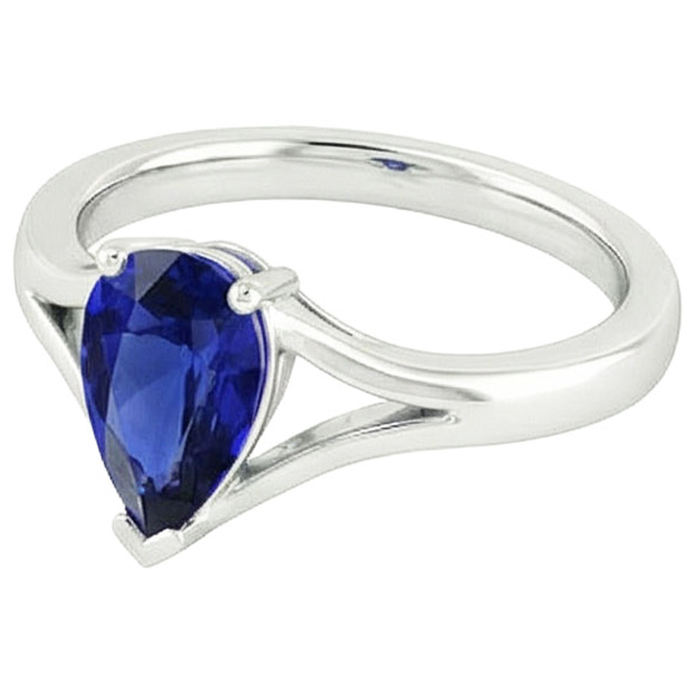 echter pear diamant 2.50Karat ring Draufsicht