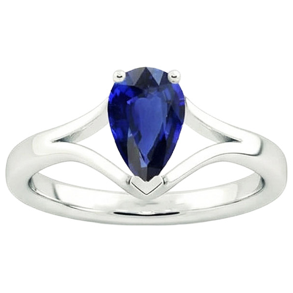 echter pear diamant 2.50Karat ring Profilansicht
