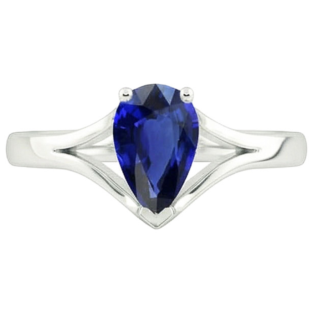 echter pear diamant 2.50Karat ring auf Weiß