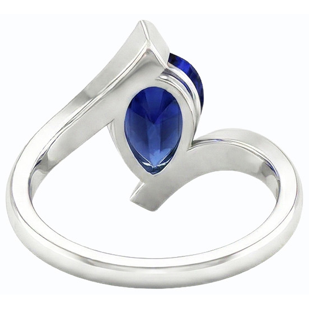 echter pear diamant 2Karat ring Detailansicht