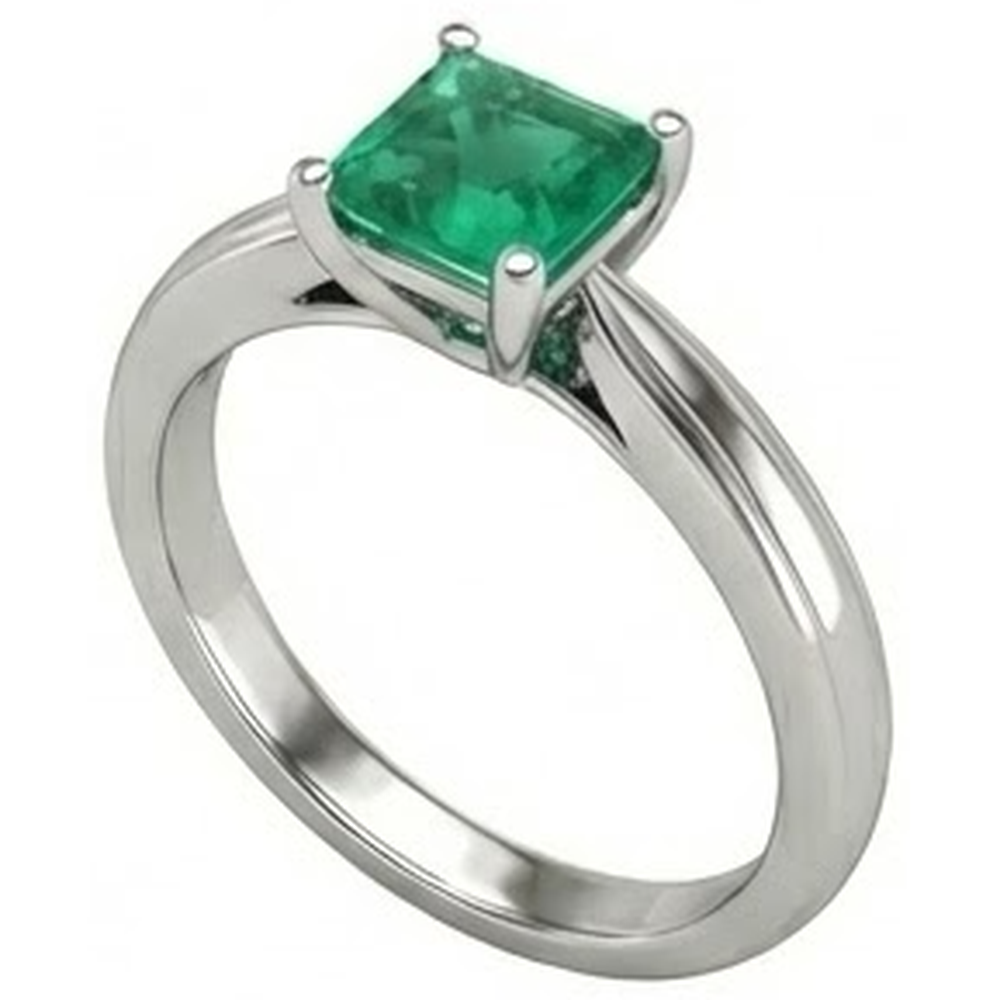echter princess diamant 2.50Karat ring auf Weiß
