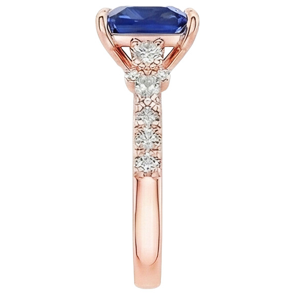 echter princess diamant 5.5Karat ring auf Weiß