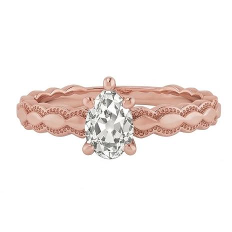 echter pear diamant 1.50Karat ring Detailansicht