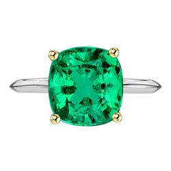GIA-Zertifiziert Farbstein-Ring – Edler Smaragd 3,50 Karat