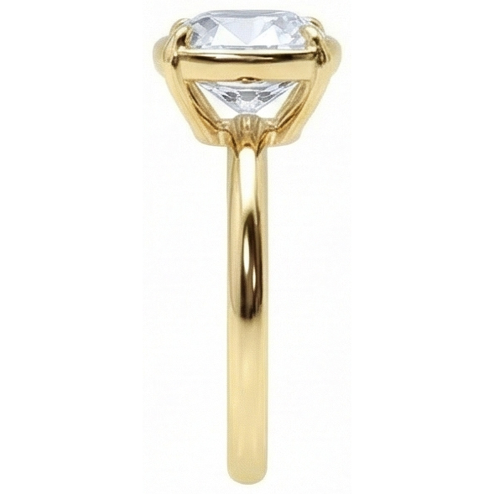echter cushion diamant 2.25Karat ring Draufsicht