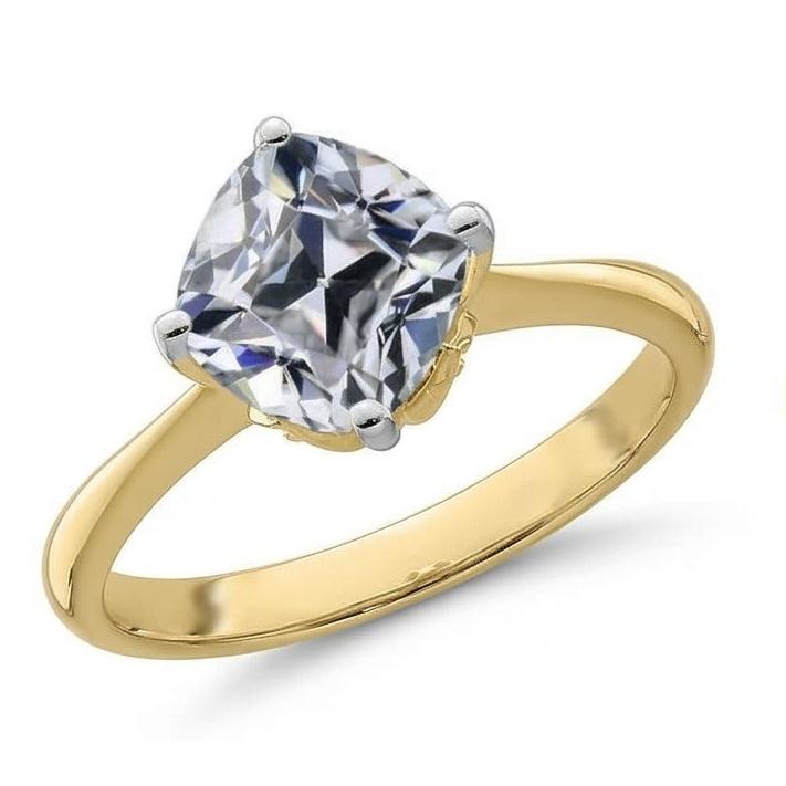 echter round diamant 5Karat ring Seitenansicht