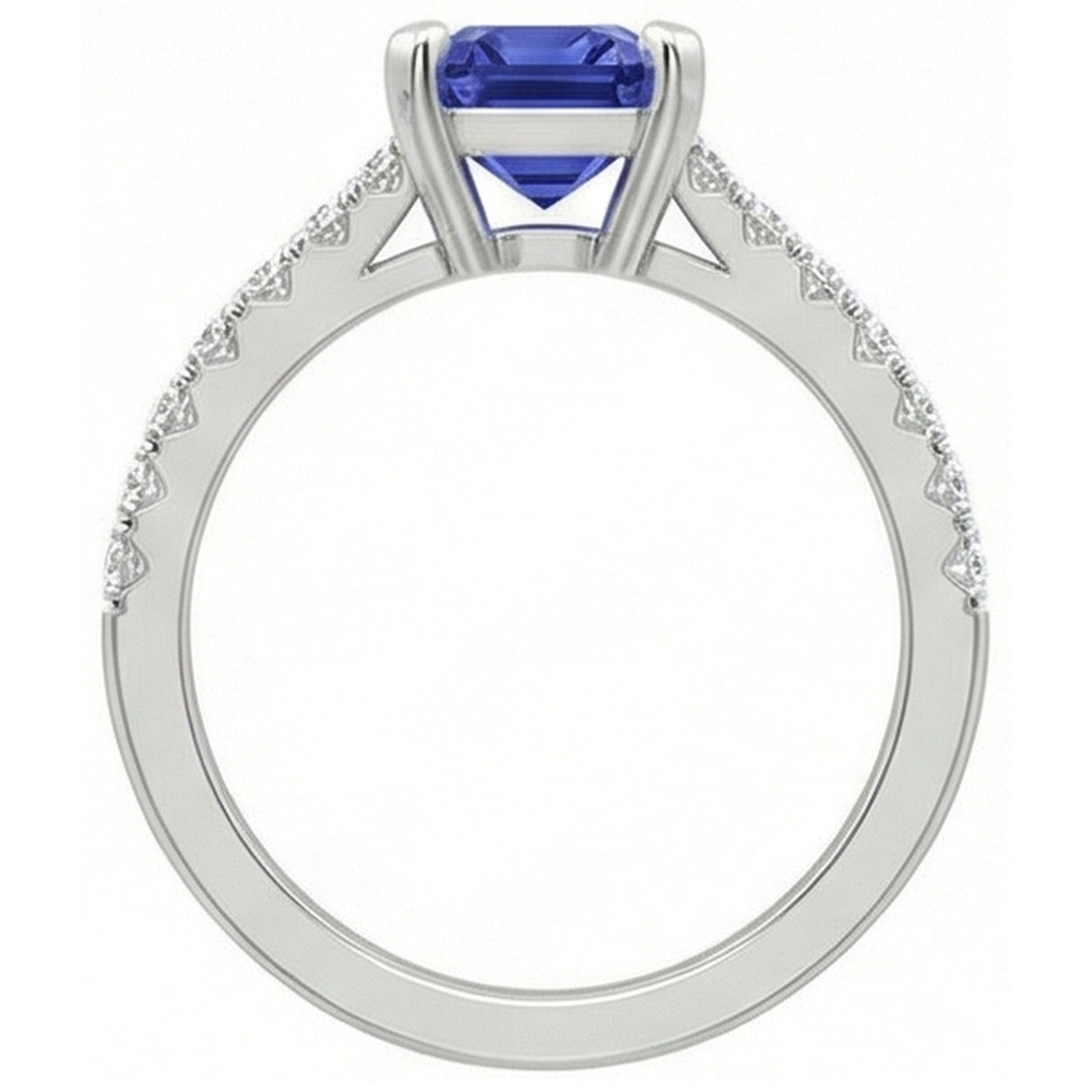 echter round diamant 3Karat ring Detailansicht