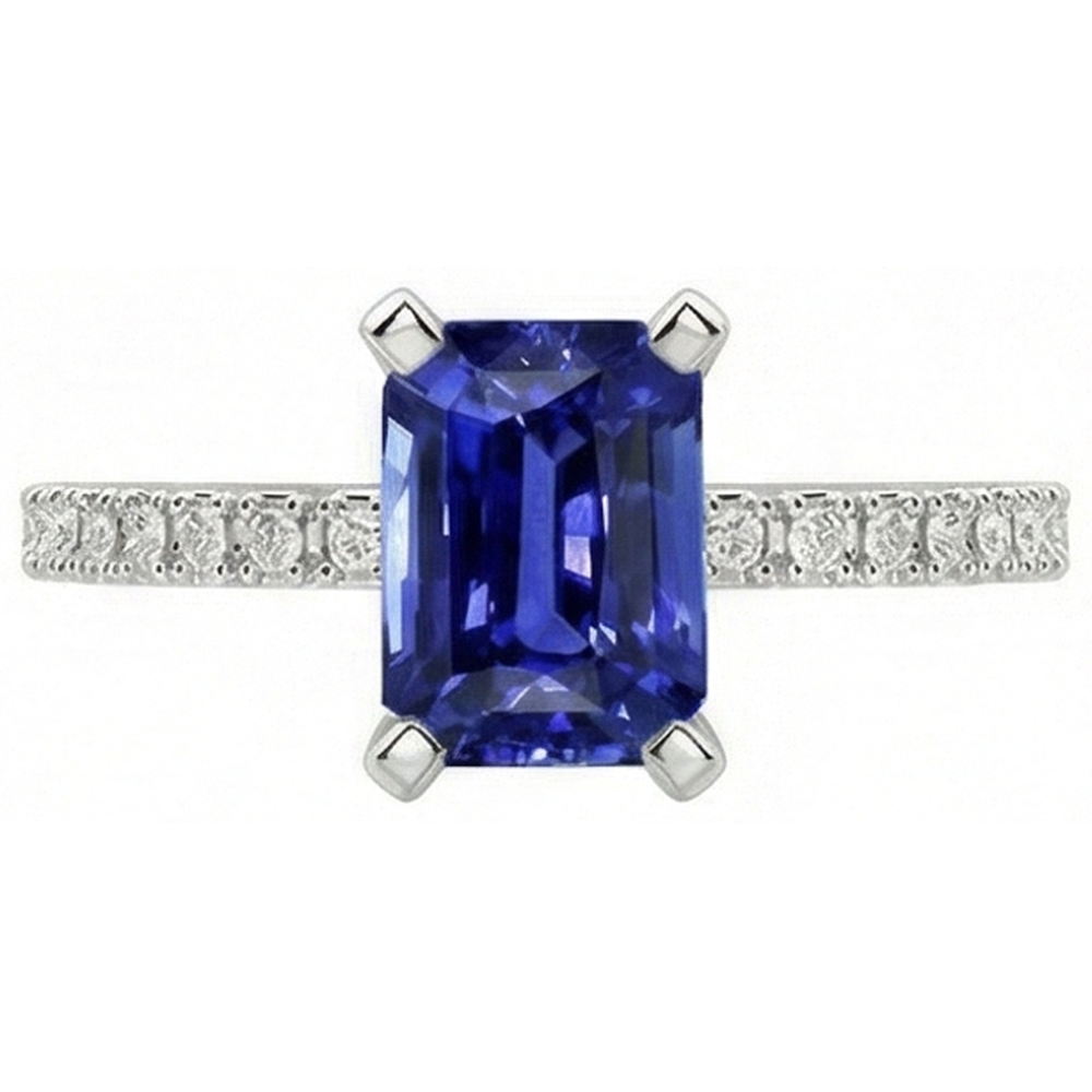 echter round diamant 3Karat ring Profilansicht