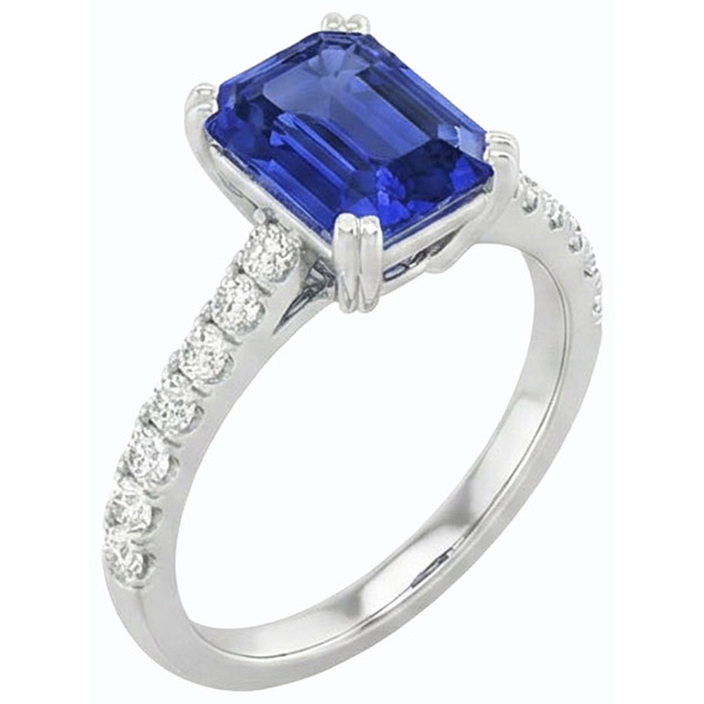 echter round diamant 3.50Karat ring Draufsicht