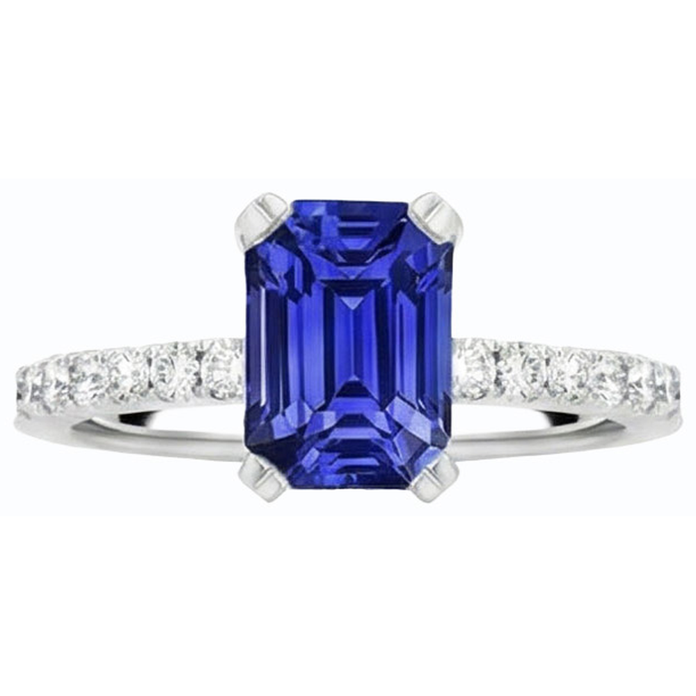 echter round diamant 3.50Karat ring auf Weiß