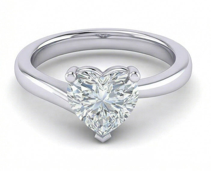 echter heart diamant 1.75Karat ring Detailansicht