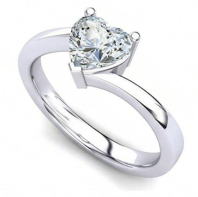 echter heart diamant 1.75Karat ring Draufsicht