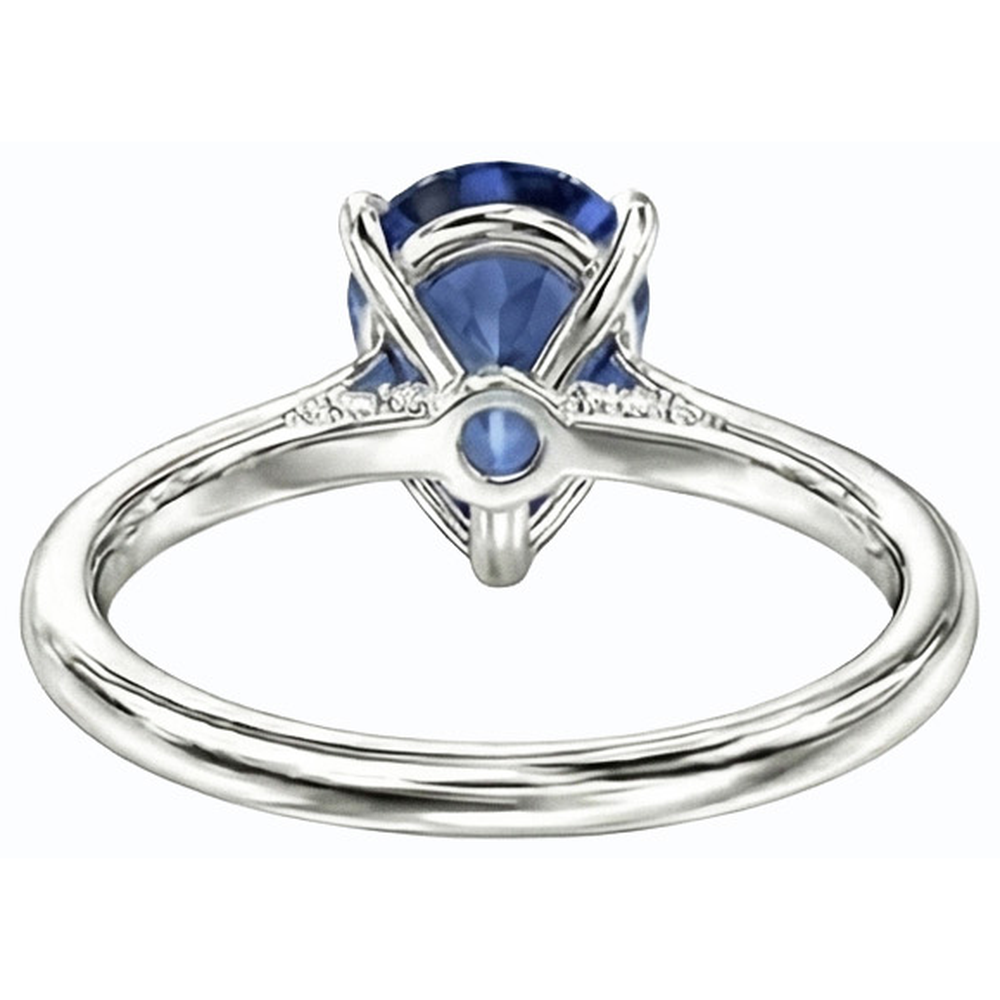 echter round diamant 2.50Karat ring Draufsicht