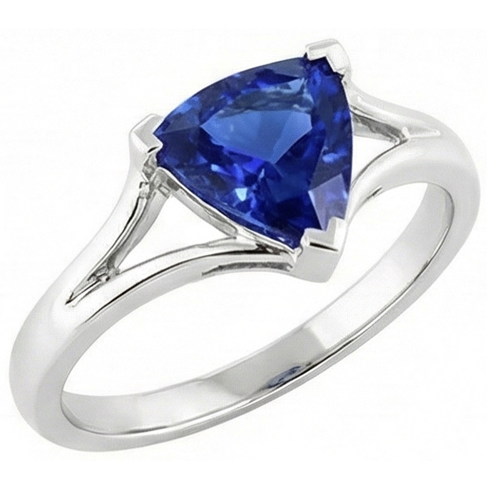 echter trillion diamant 1.50Karat ring Vorderansicht