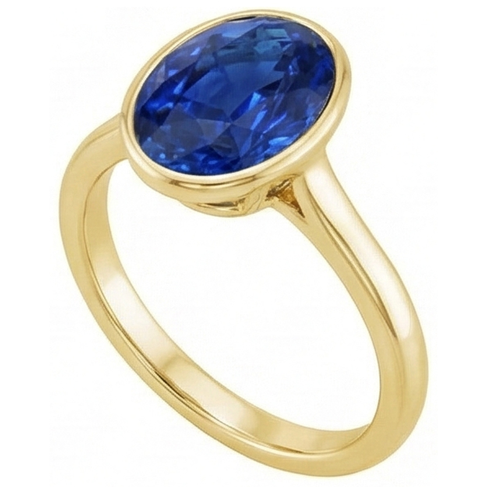 echter oval diamant 2.50Karat ring Draufsicht