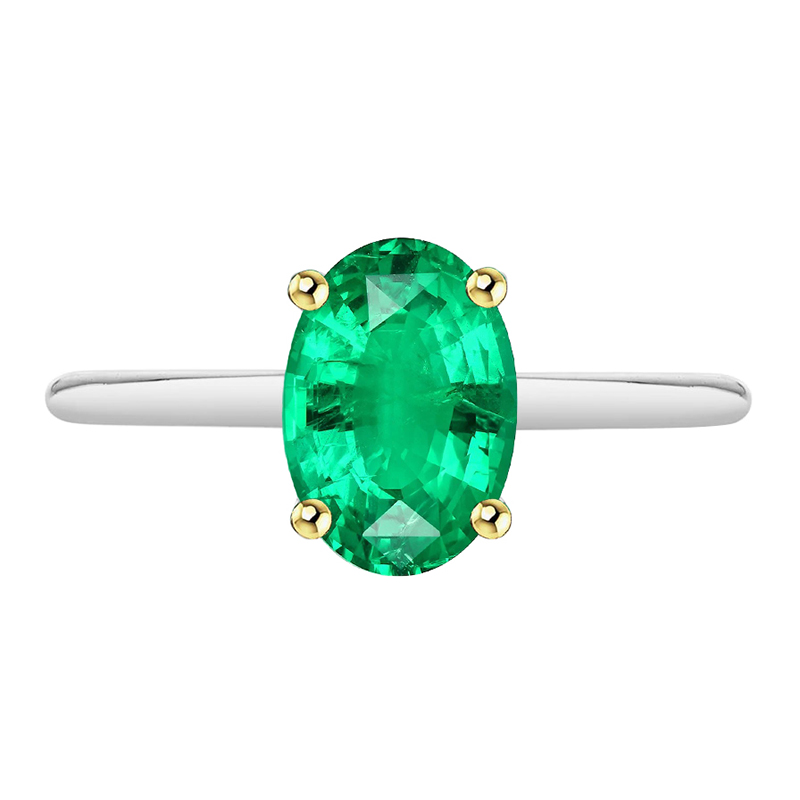 Brillanter Smaragd Edelstein-Ring 3,50 Karat – Hauptansicht