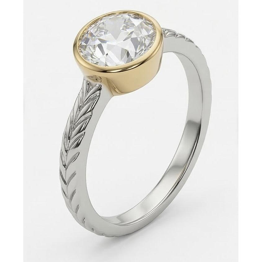 echter round diamant 1.50Karat ring Seitenansicht
