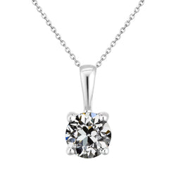 Authentischer Edler Diamant Anhänger-Halskette 2 Karat – 14K