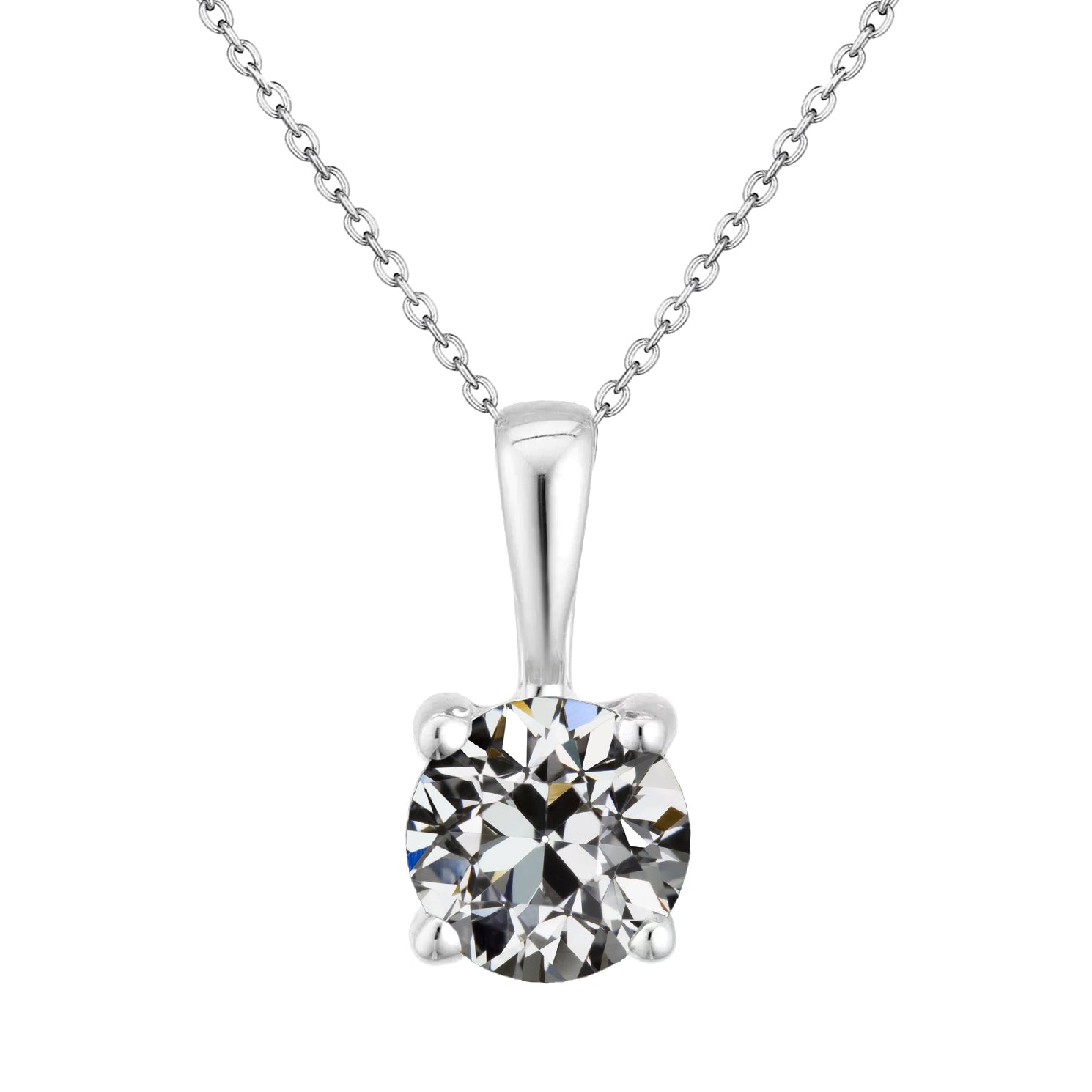 Authentischer Edler Diamant Anhänger-Halskette – Hauptansicht