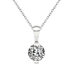 Hänge-Anhänger 14K Weißgold – Brillant Antik-Kissen-Schliff 1