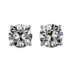 Natürlicher Edler Diamant Ohrstecker 2 Karat – 14K Weißgold