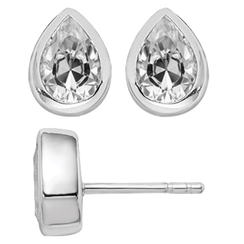 Naturreiner Diamant Ohrstecker 4 Karat 14K Weißgold – Hauptansicht