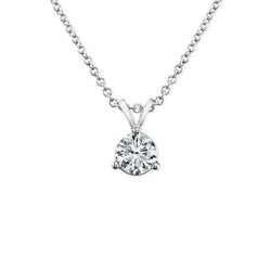 Solitaire Echt Diamant Halskette Anhänger 2 Karat Weißgold Damen Schmuck