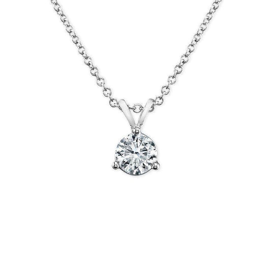 Solitaire Echt Diamant Halskette Anhänger 2 Karat Weißgold Damen Schmuck