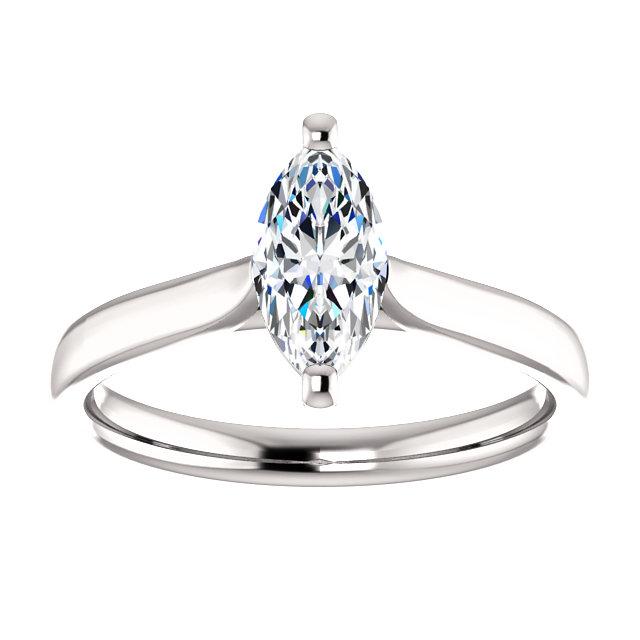 Solitaire Echt Diamant Ring 2 Karat Marquise Split Shank Schmuck Neu