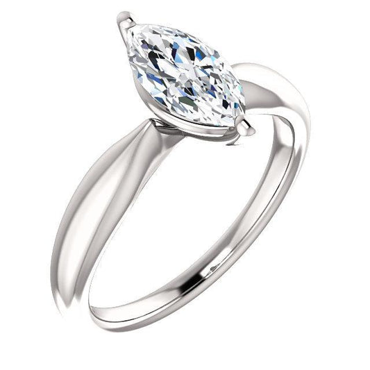 Solitaire Marquise Echt Diamantring 2,50 Karat