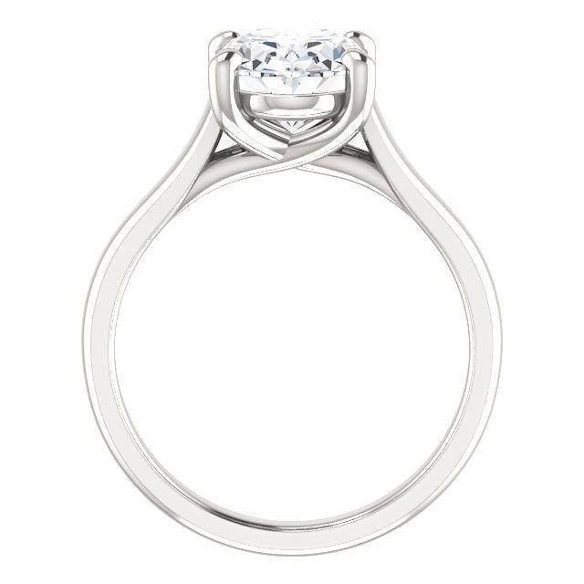 Solitaire Natürliche Diamant Verlobungsring 4 Karat Spalierfassung Damen Schmuck