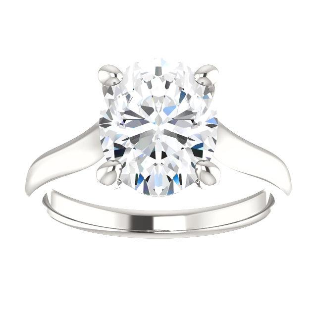 Solitaire Natürliche Diamant Verlobungsring 4 Karat Spalierfassung Damen Schmuck