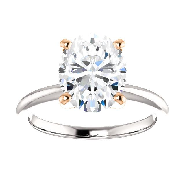 Solitaire Natürliche Diamantring Two Tone 5 Karat Damen Schmuck