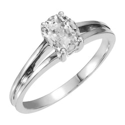 Zeitloser Edler Diamant Solitär-Ring 3 Karat – 14K Weißgold |