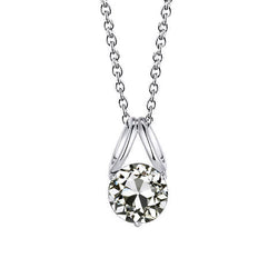 1 Karat Diamant Anhänger-Halskette in 14 Karat Weißgold
