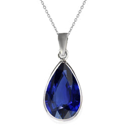 Royalblauer Saphir Schmuckstein-Anhänger – Lünettenfassung 3