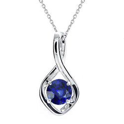 Blauer Saphir Stein-Halskette 1,50 Karat F/VS1 – 14 Karat