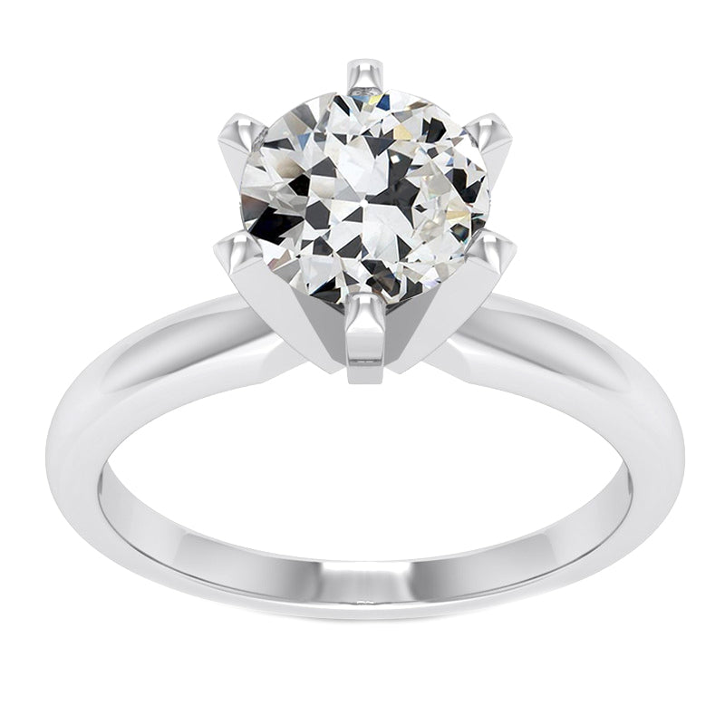 Solitär-Ring 14K Weißgold mit Brillant – Hauptansicht
