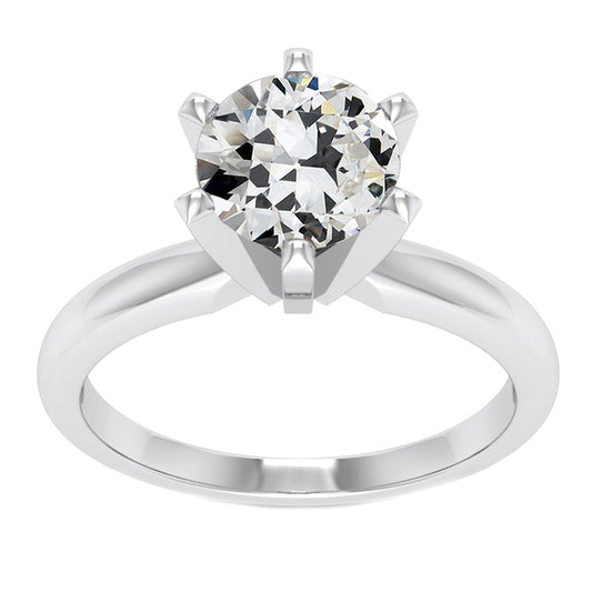 Solitär-Ring 14K Weißgold mit Brillant – Hauptansicht