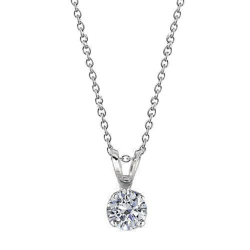 echter round diamant 1Karat anhänger Vorderansicht