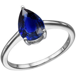 Authentischer Royalblauer Saphir Schmuckstein-Ring – 14K