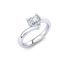 Solitaire Sparkling Heart Shape 1,75 Ct Echt Diamant-Ehering