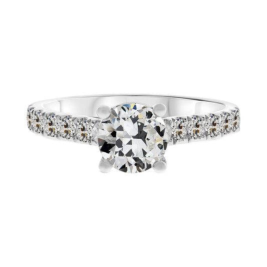Authentischer Edler Diamant Akzent-Solitär-Ring – Hauptansicht