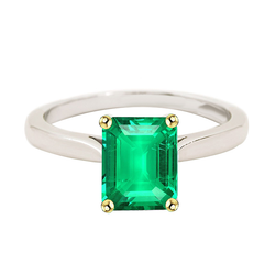 Authentischer GIA-Zertifiziert Edler Smaragd Edelstein-Ring 2,50