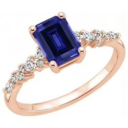 Echter Diamant Ring 3.50 Karat - 14K Roségold
